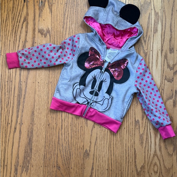 Disney Minnie Mouse Hoodie - Gray with Pink Accents - Picture 2 of 6